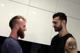 AmateursDoIt - Bearded studs fuck after hot oral session in the kitchen