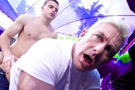Horny stepson fucks his stepdad real hard - gay porn