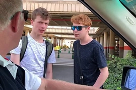 Obedient twinks tormented and fucked in rough raw foursome