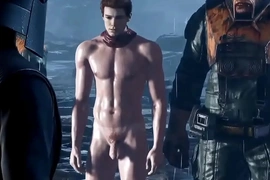 Hot naked 3d male character in game
