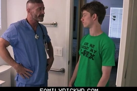 Doctor Step Dad Teaching His Virgin Twink Step Son How To Explore And Fuck In Bathroom